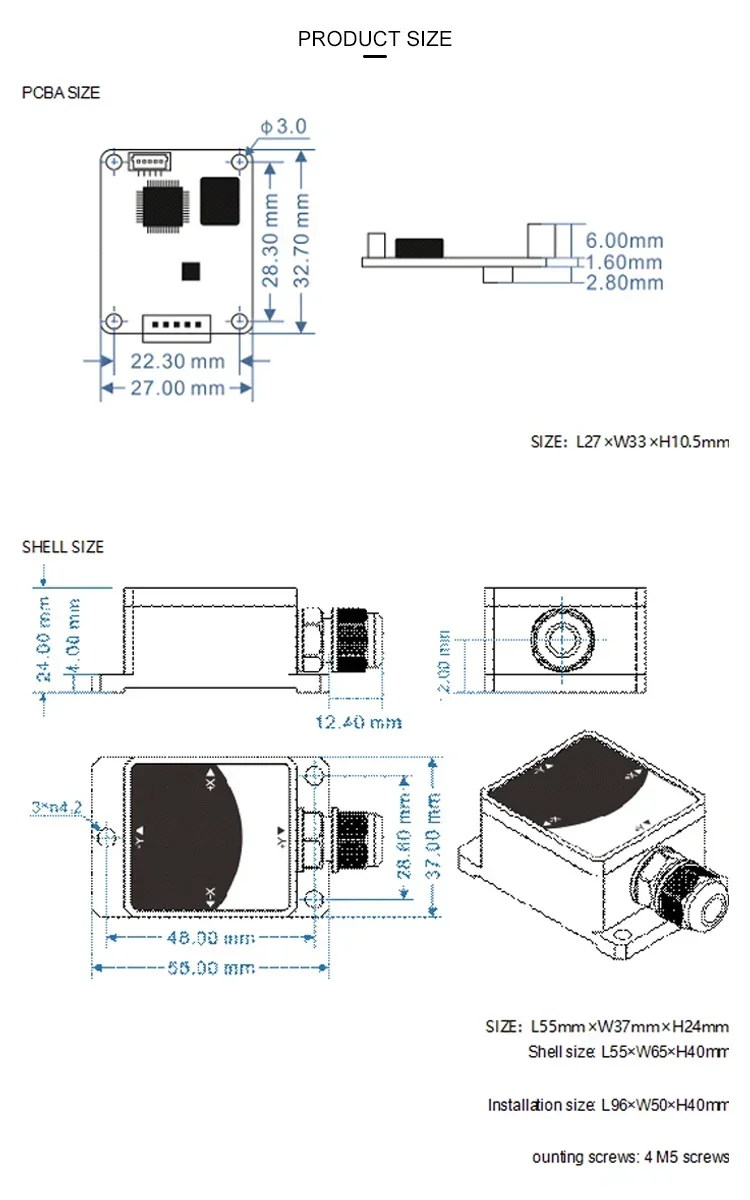 Stmr13 Stmr23 Spannungstyp Einzel-/Biaxialer Neigungsmesser Neigungssensor Heiße Verkäufe