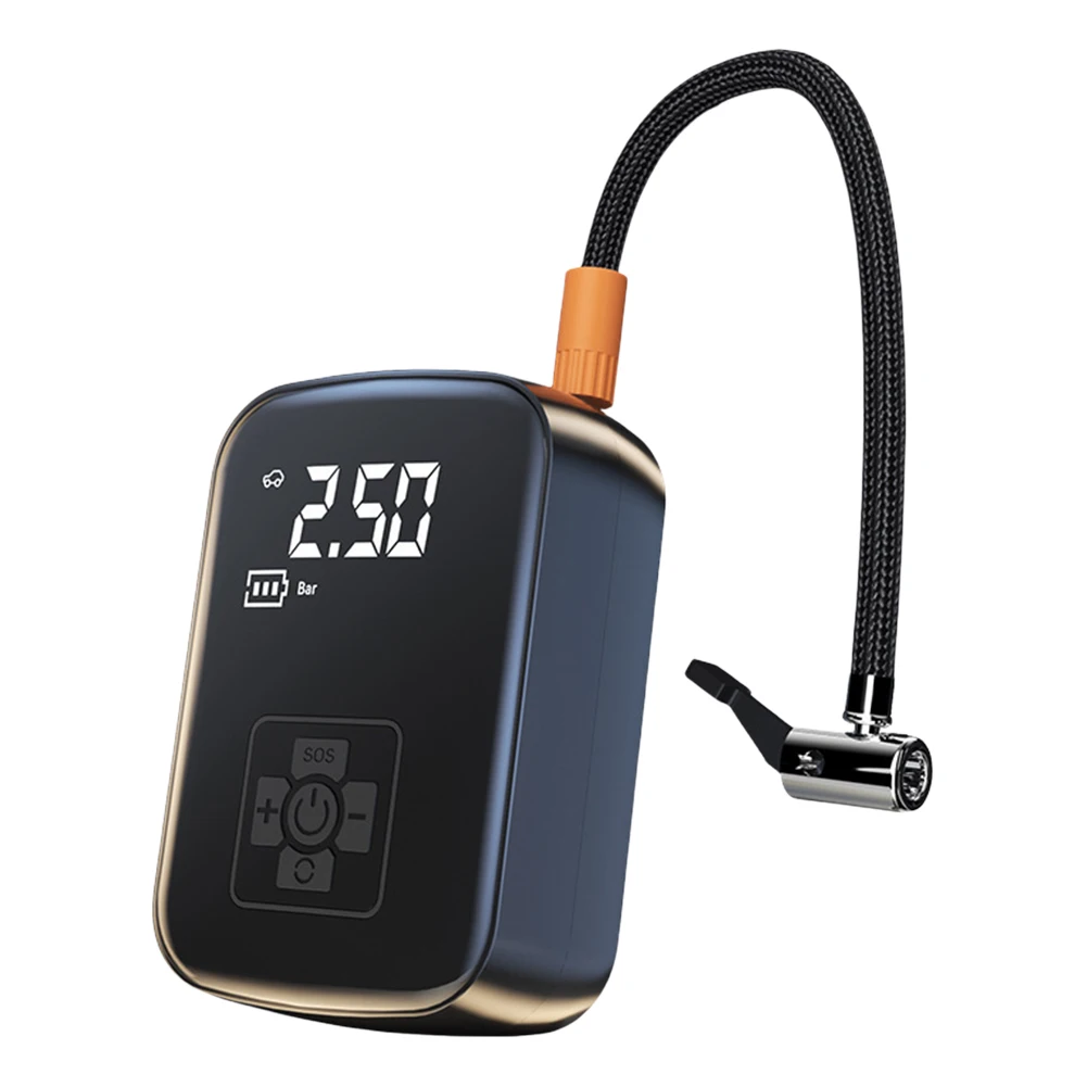 Auto Pump Inflator Portable Air Compressor with LED Light 150 PSI Tire Pump Digital Tire Pressure Detection Motorcycle Bike Pump