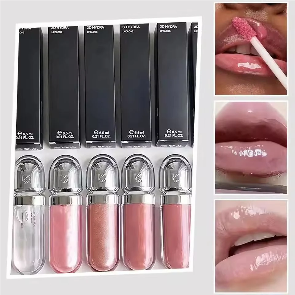 Nuovo modello Hydra Lipgloss Trasparente Lip Gloss Specchio Rossetto Idratante Lucido Labbra piene Tè al latte Pasta di fagioli Colori viola