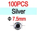 7.5mm Silver 100pcs