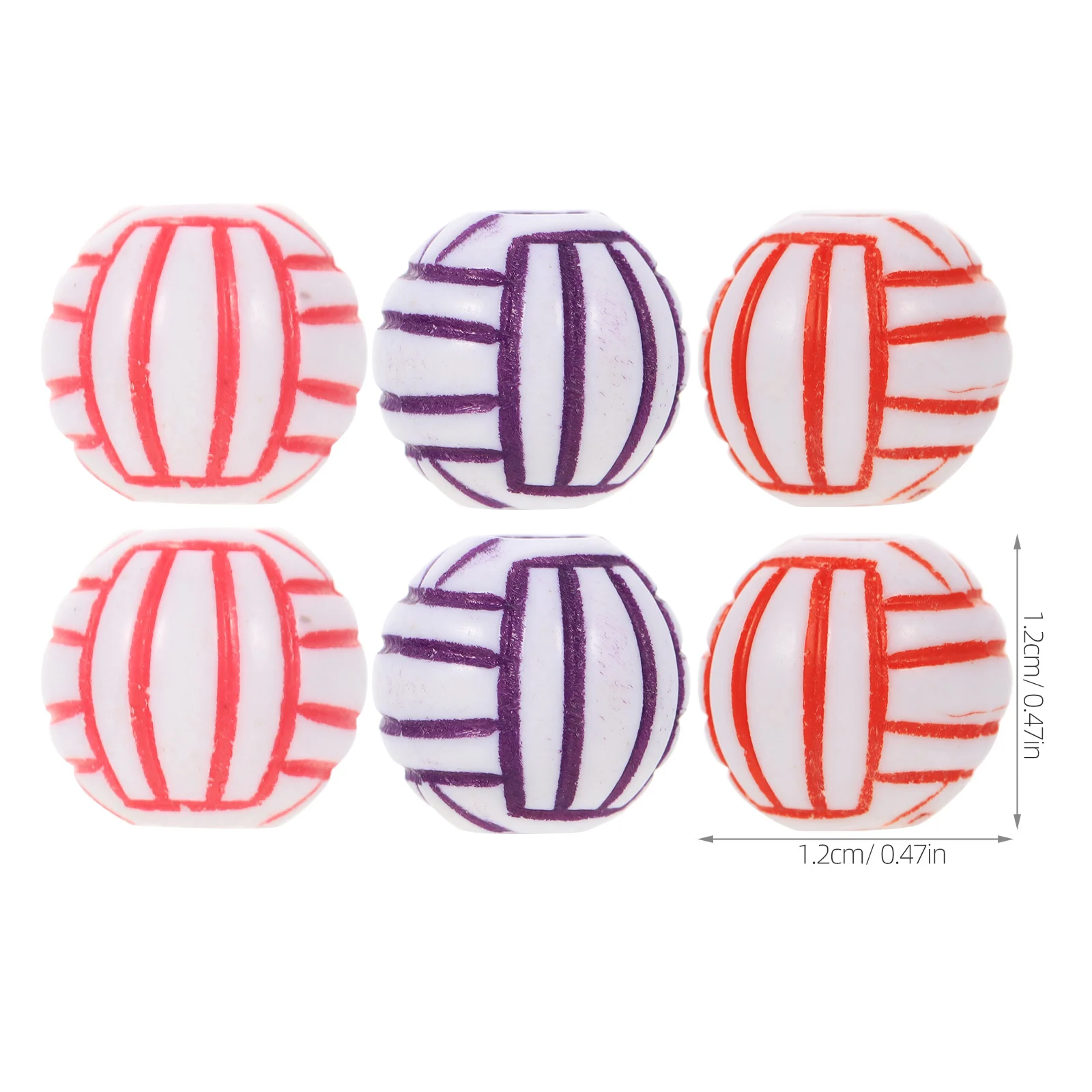 

100Pcs Volleyball Beads DIY Acrylic Sports Beads for Bracelet Necklace Jewelry Making Accessories Acrylic Volleyball Bead