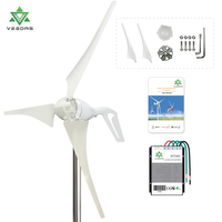 400W 12V 24V Wind Turbine Gennerator 3 or 5  Blade 15M/S Low Speed Windmill LED Indicate Light With Free WT060 Charge Controller