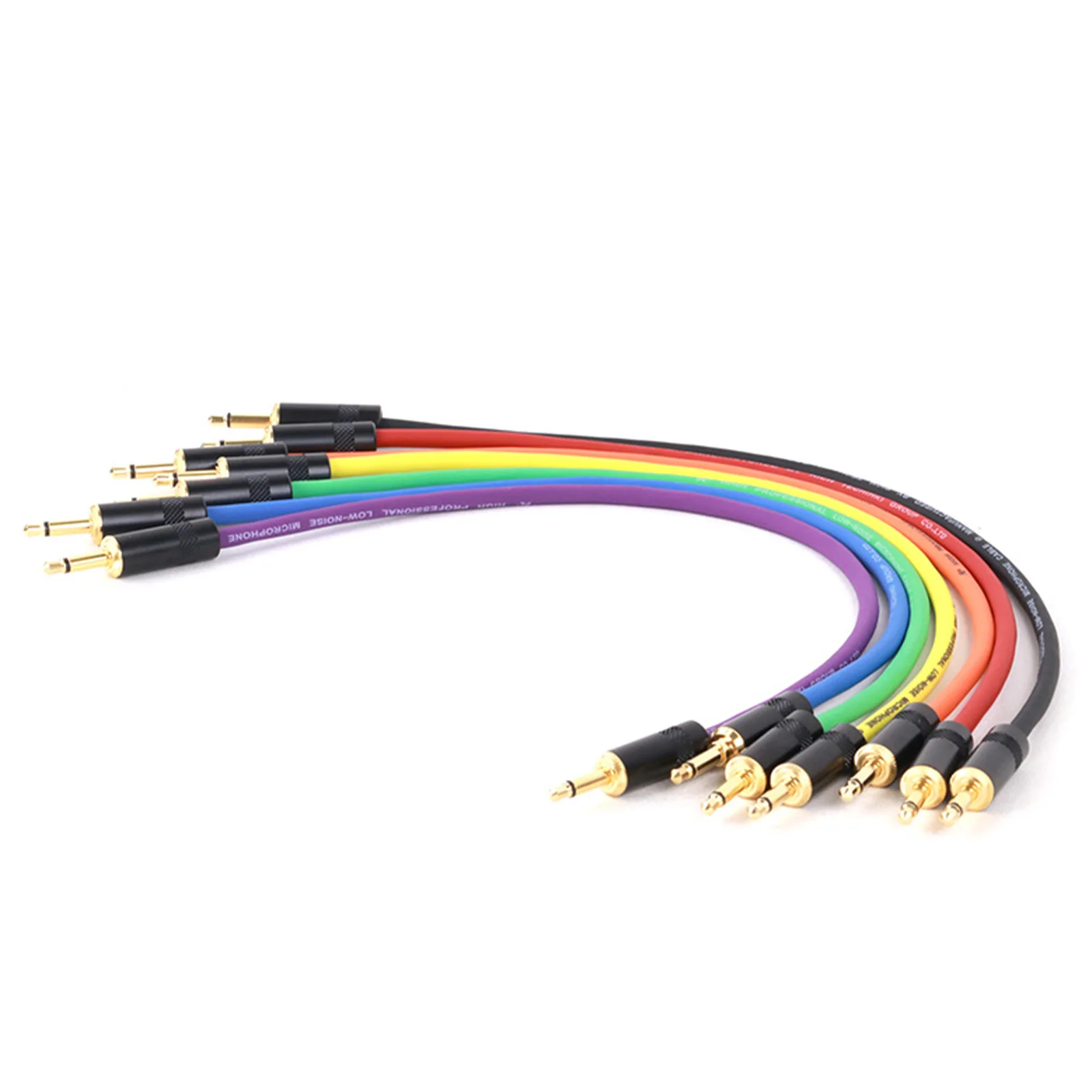 GuerGuo Colorful 3.5mm TS Male Jack Cord to 3.5mm TS Male Jack Cord for Headphone Microphone Carmera Converter 0.3M-30M