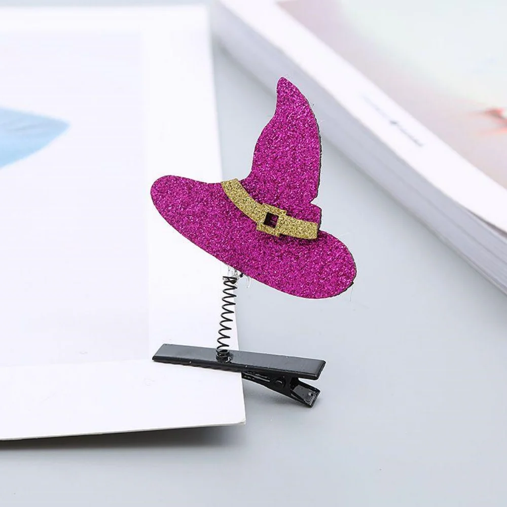 Halloween Cartoon Hairpins Witch Hat Hair Barrettes Hair Clips Cute Dress Up Party Accessories for Girls Kids
