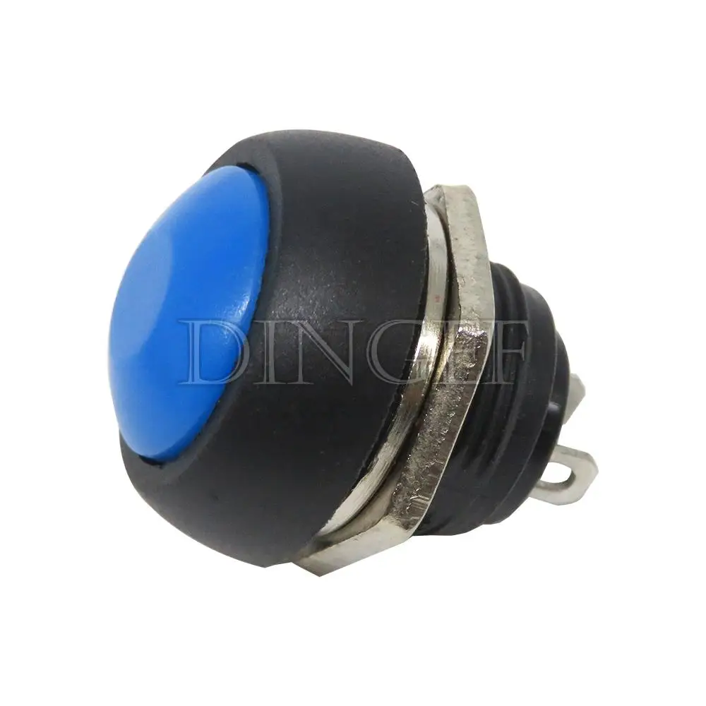 6PCS PBS-33b 2Pin Mini Switch 12mm 12V 1A Waterproof momentary Push button Switch since the reset Non-locking