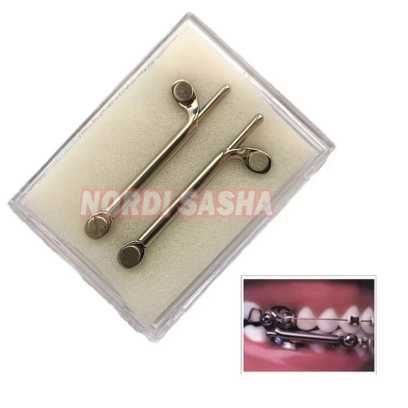 1 conjunto de aparelho dental herbst conjunto denturum parafuso soquete telescópico ortodôntico classe ii correção