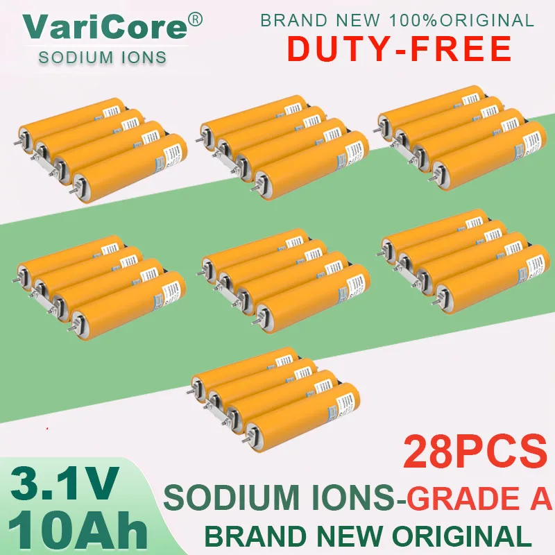 28pcs 3.1V 10Ah Sodium-Ion battery 20c Resistant low,high temperature DIY 12V Inverter Electric Vehicle Travel Camping Grade A