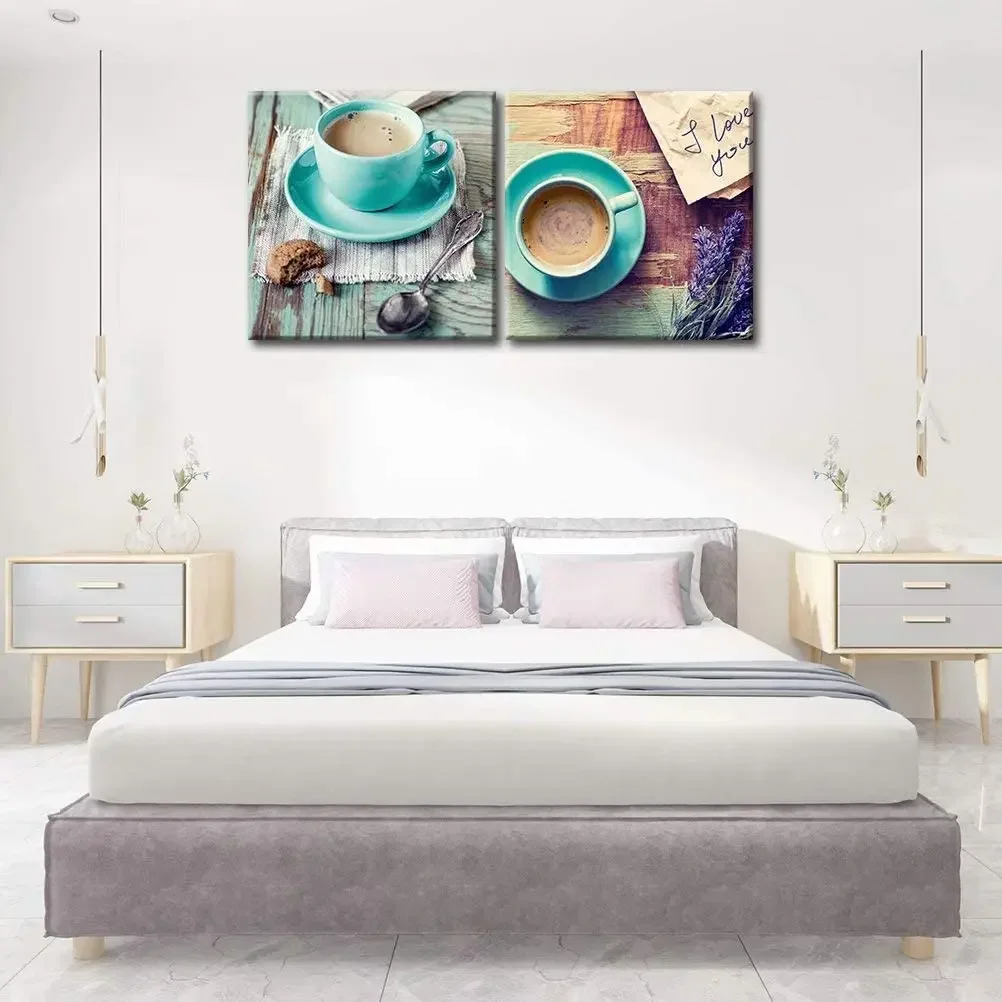 Coffee Cup Prints Wall Decor Painting The Photo Print On Canvas Food Pictures For Kitchen Decoration