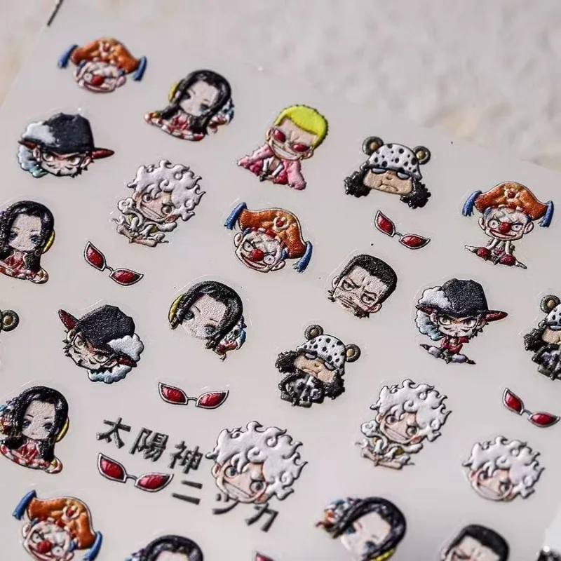 قطعة واحدة لوفي زورو المروحية أنيمي الأجهزة الطرفية الإبداعية شخصية الكرتون ستيريو جراب هاتف مسمار الفن لاصقة تزيين الهدايا