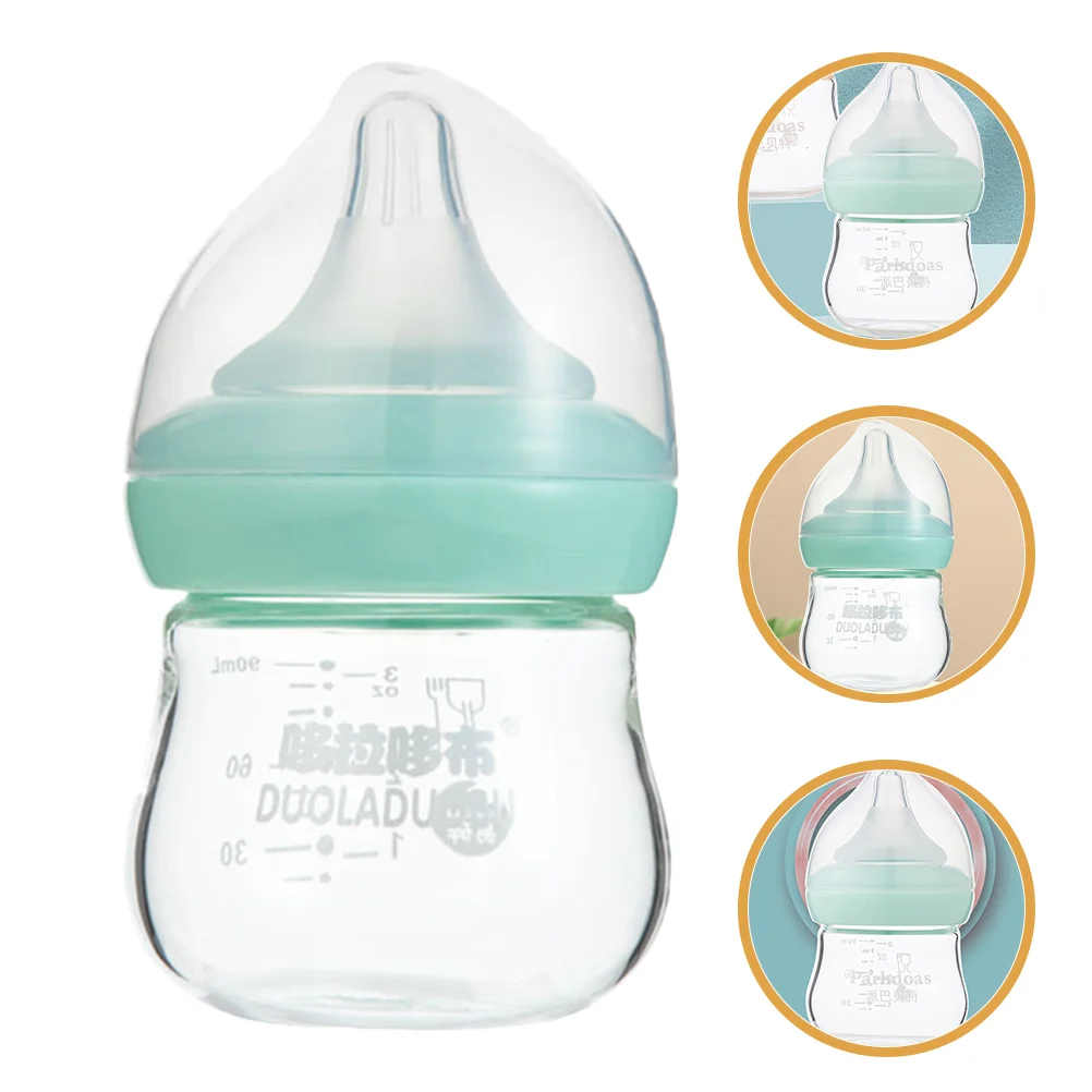Baby Glass Feeding Bottle Small Jar Bottles for Breastfed Babies Newborn Breastfeeding
