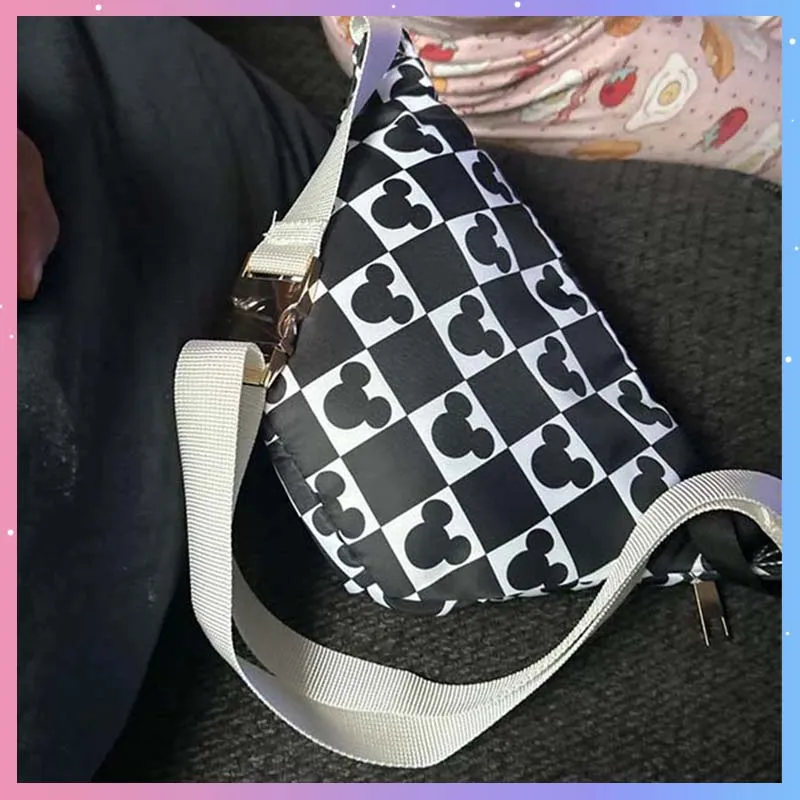 Mickey pequeño Bumbag Disney Anime dibujos animados impreso Kawaii bolsillo Casual moda al aire libre bolso cruzado lindo bolso de hombro regalo para niña