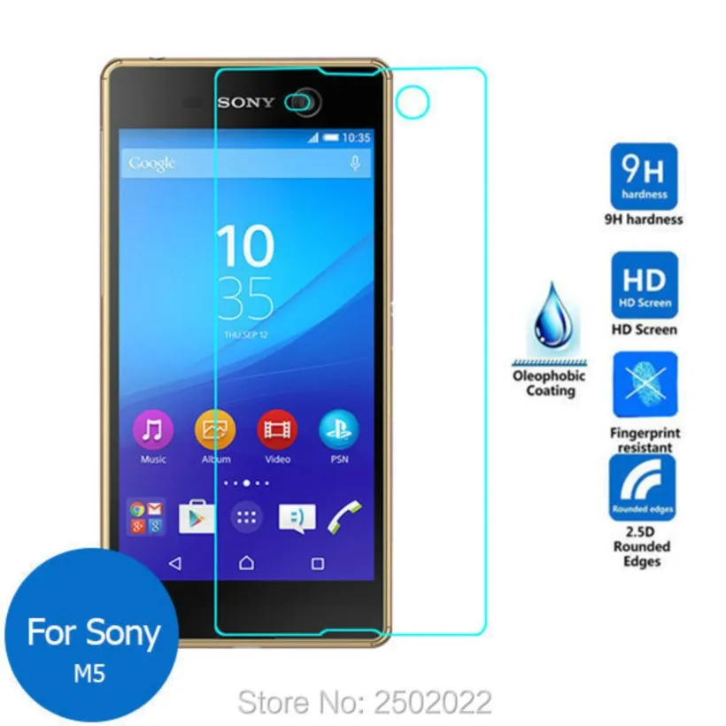 for sony xperia m5 tempered glass screen protector 2.5 9h safety protective film on e5606 lte e5643 e5633 e5603 e5653 dual guard