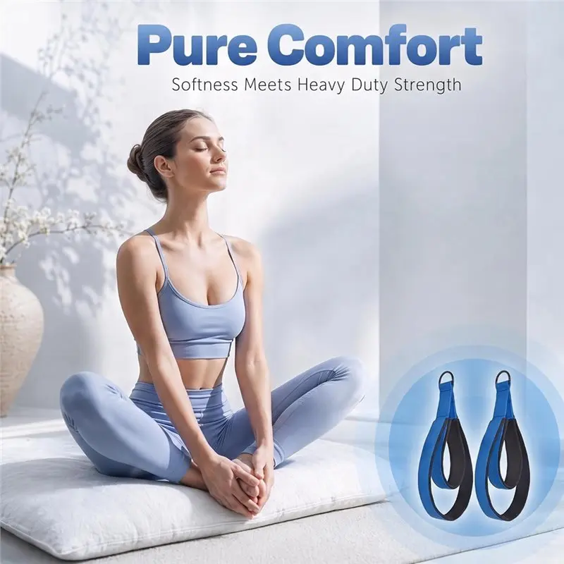 T22C Home Gym Exercise Equipment- 2PCS For Pilates Double Loop Straps,For Pilates Reformer, Cable Machine Compatibility