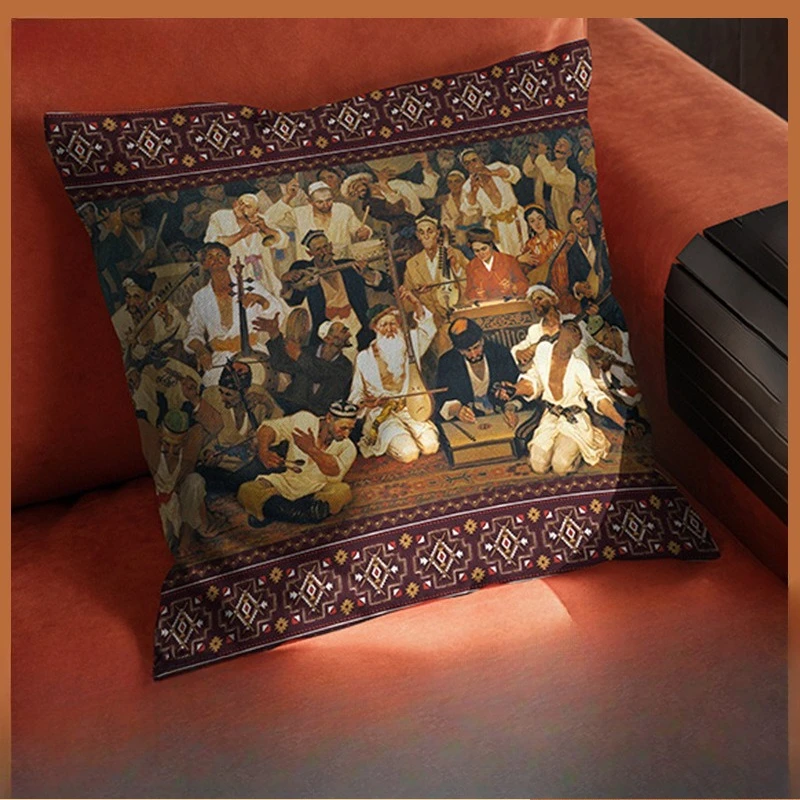 Cotton Linen Throw Pillow Cover, Decorative Sofa Cushion Case, Home Living Room Sofa Decor, Cover Only (No Pillow Insert)