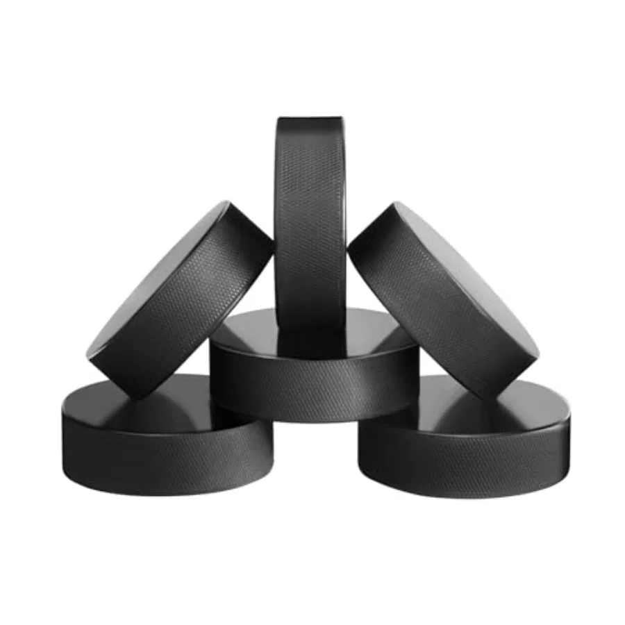 

Ice Hockey Pucks for NHL-Regulation - 6oz 3" Diameter x 1" Thick - 6-Pack Practice Pucks for Training and Games