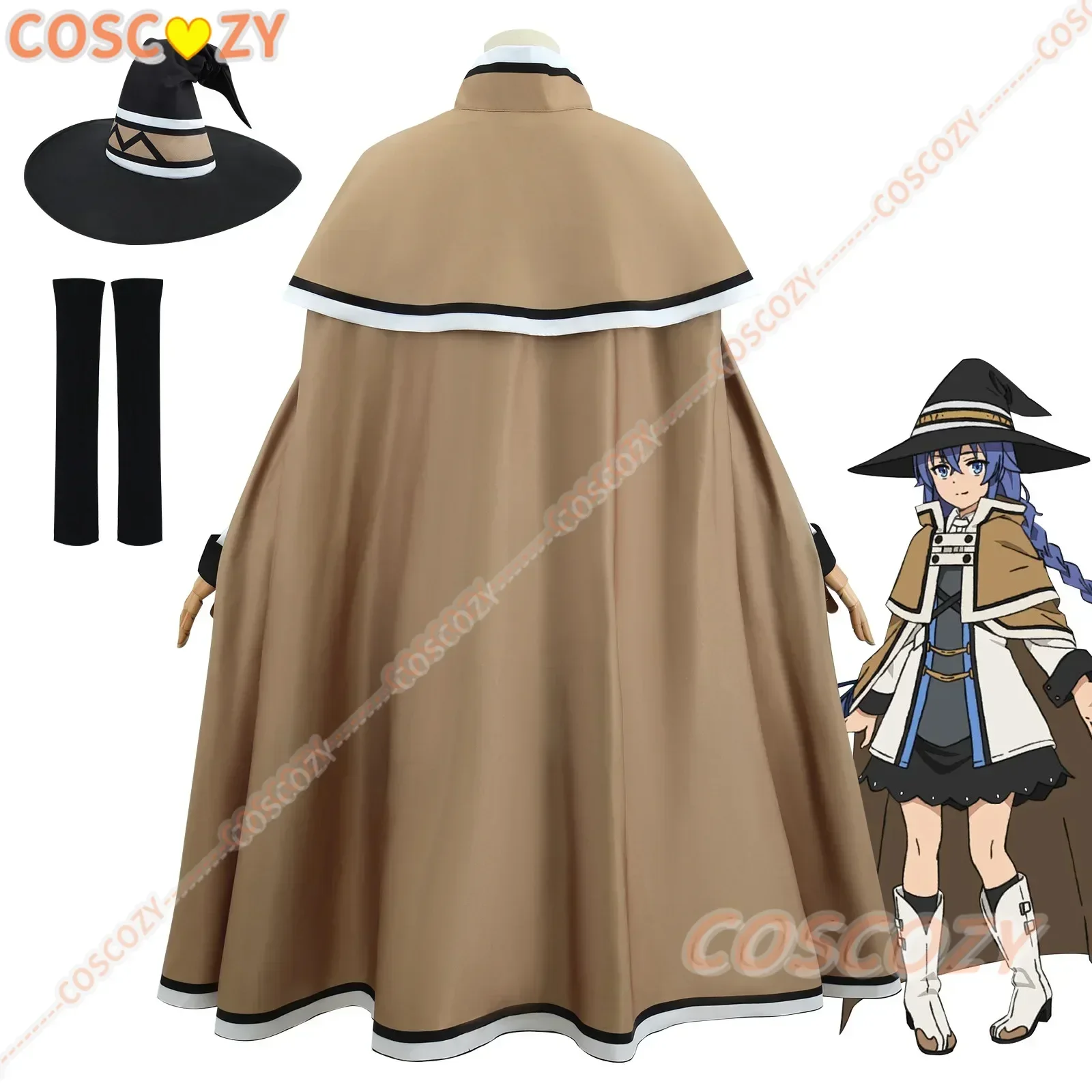 Roxy Migurdia mantello abiti lunghe parrucche intrecciate Halloween Christmas Convention Event Costume Cosplay donna