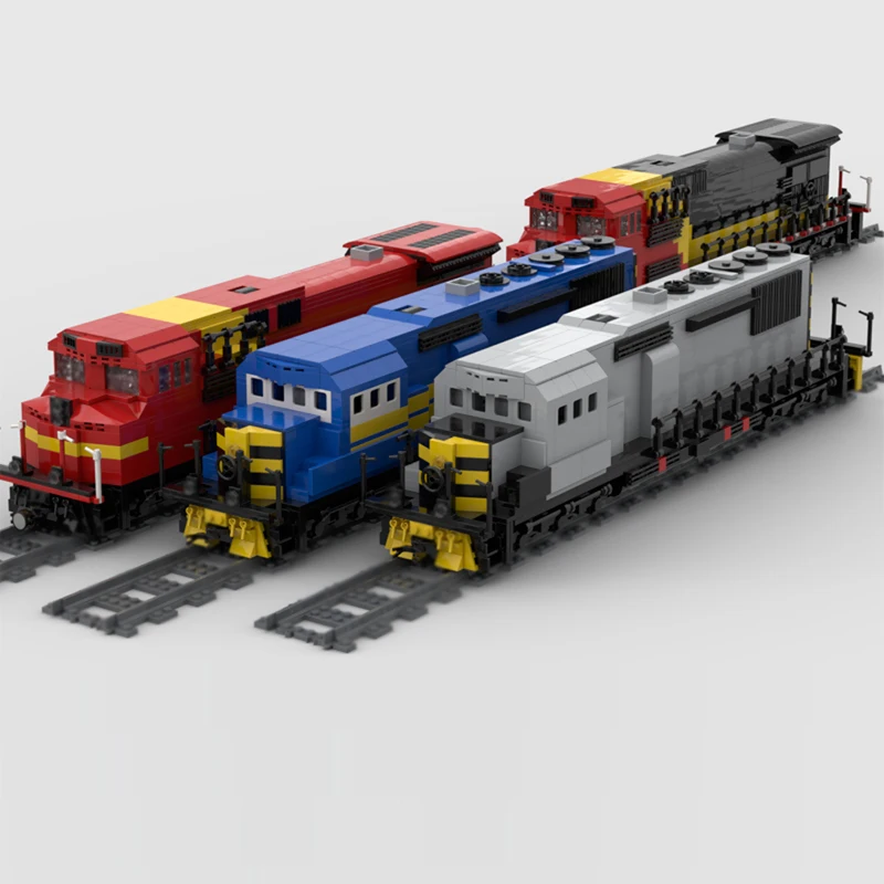 City Car Model MOC Building Bricks Railway Locomotives Pack Modular Technology Children Holiday Gifts Assemble Toys Suit