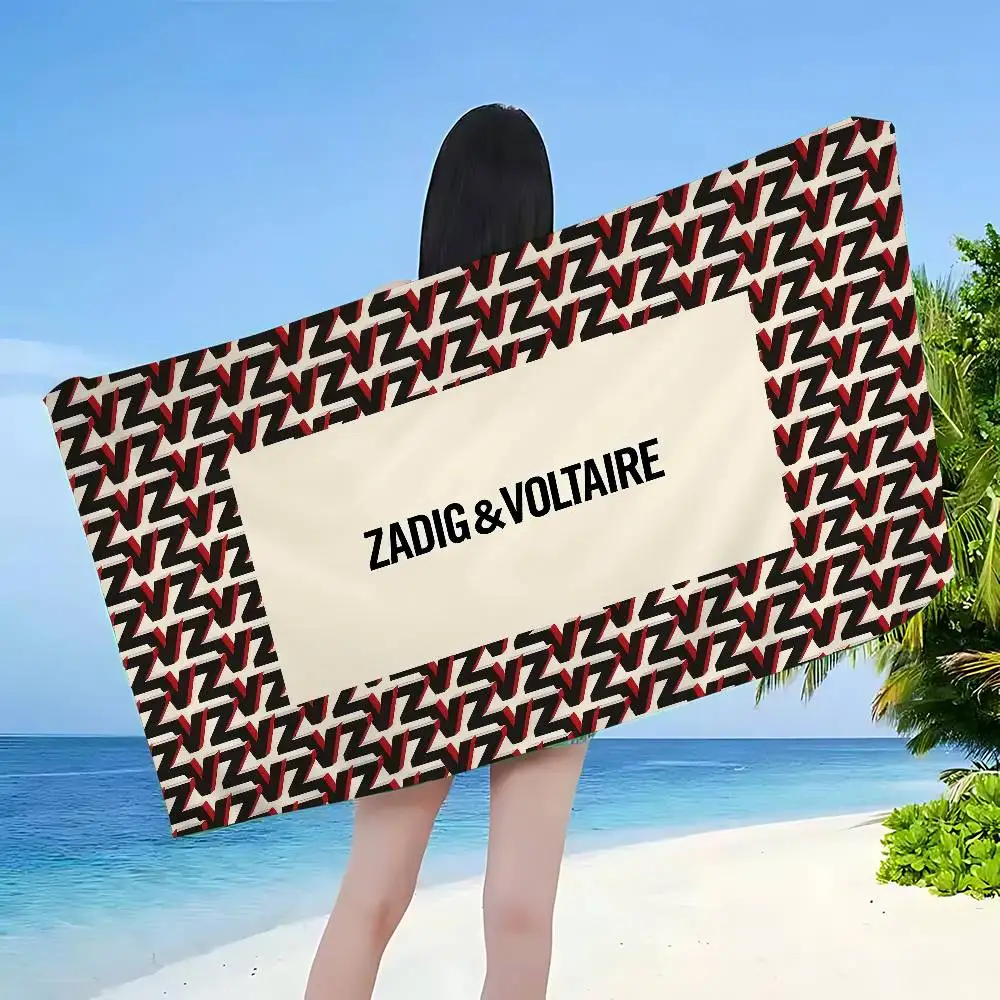 

Fashion Z-Zadig And V-Voltaire Bath Towel Microfiber Soft Water Absorbing Breathable For Girl Kid Decorative Cartoon Beach Towel