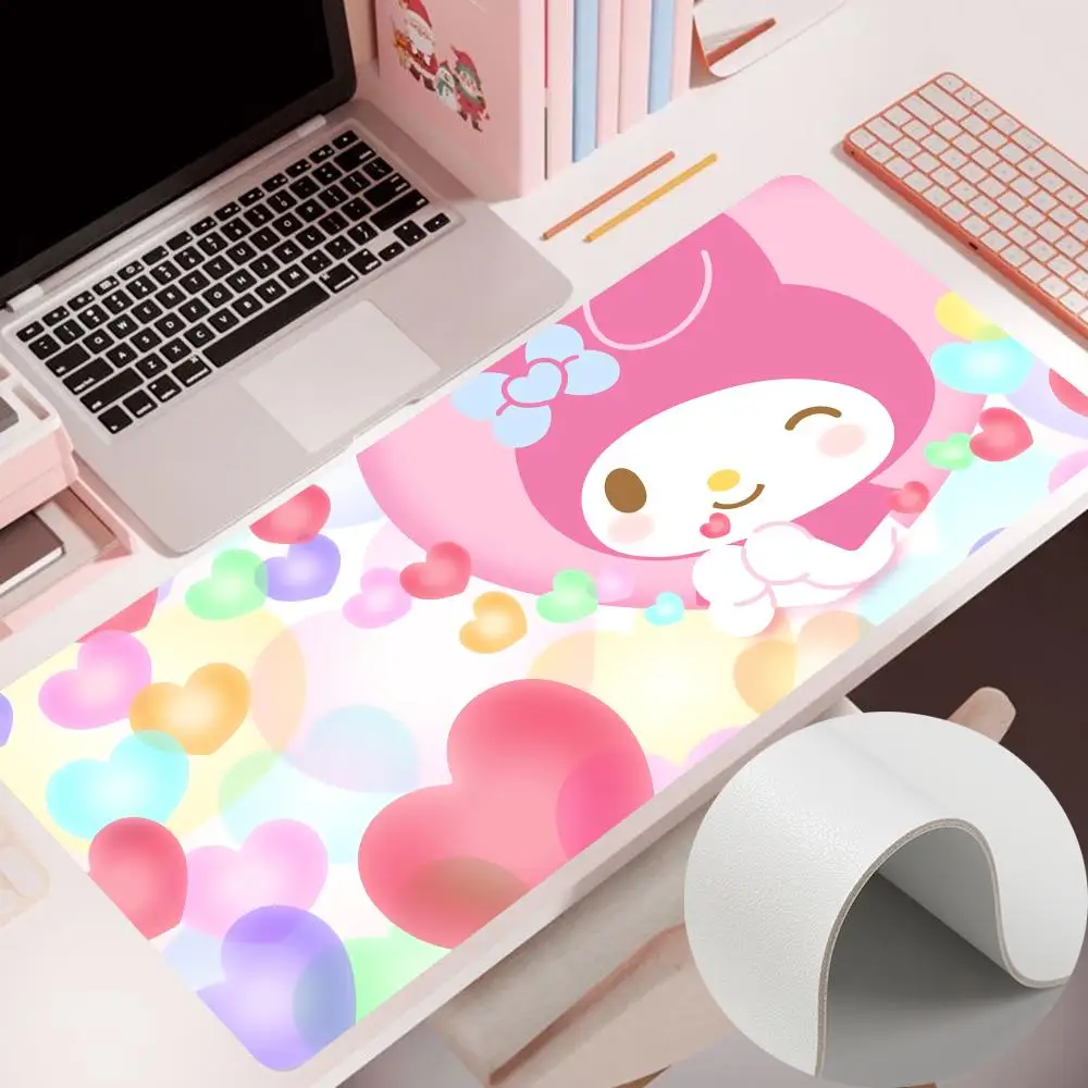 S-Sanrio Mouse Pad Mouse Pad 900×400MM Accessories Gaming Computer PU Mousepad gamer Leather Table Pad Carpet Desk Mat