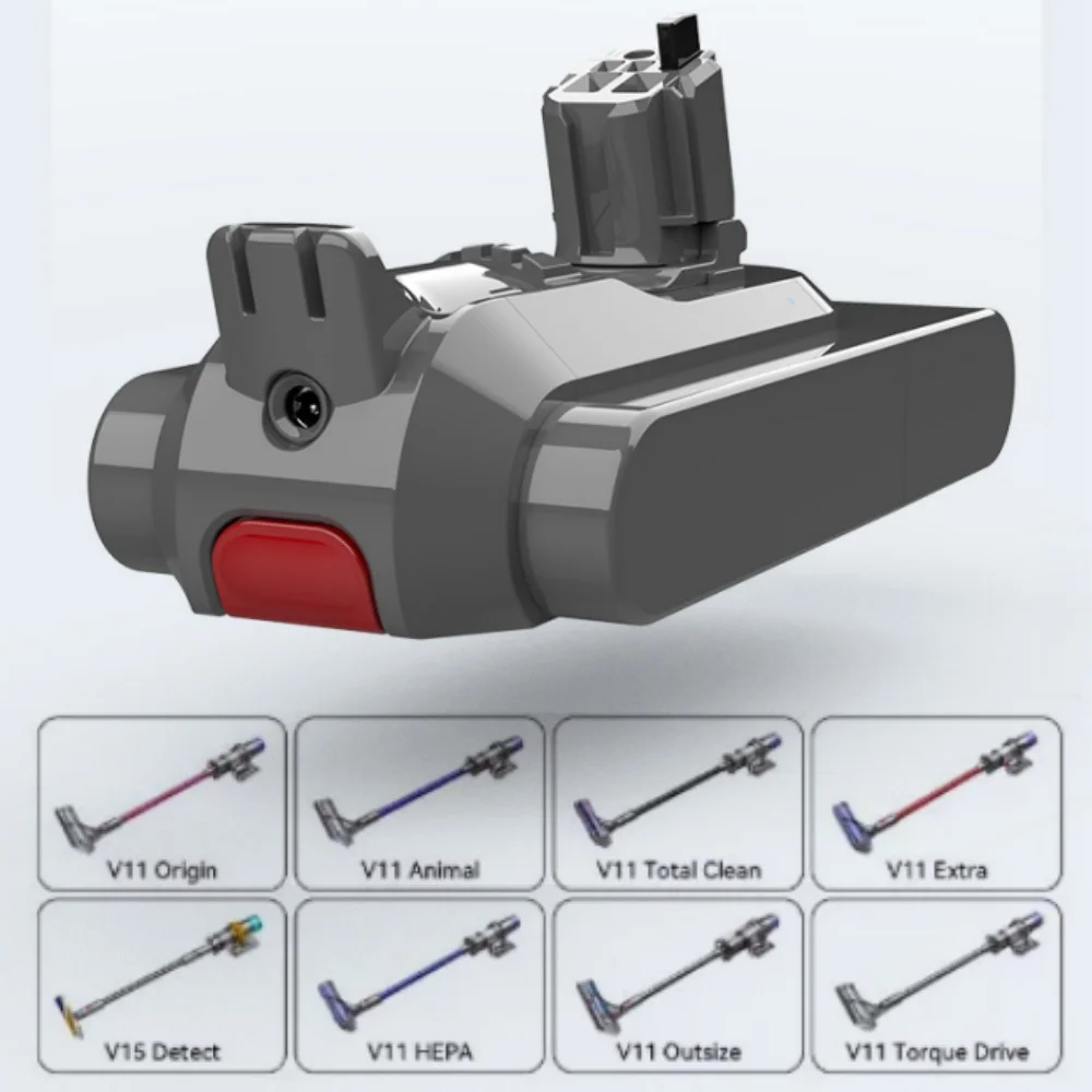 بطارية 25.2 فولت 8000 مللي أمبير في الساعة للمكنسة الكهربائية دايسون V11 SV15 سلسلة رقيق 970145-02 إصدار مشبك بطارية بديل