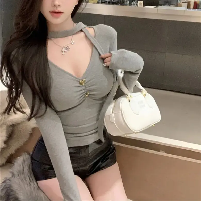 

Ретро сексуальный воротник чистый desire приталенная рубашка с пуговицами в форме сердца Топы для женщин