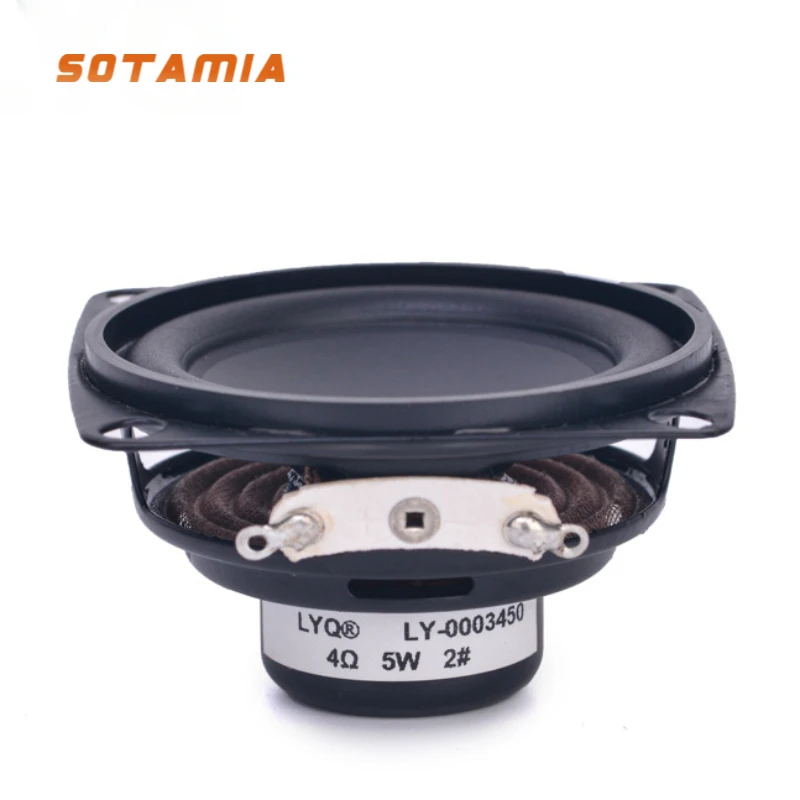 SOTAMIA 10Pcs Home Music Bluetooth Speaker 53mm 4Ohm 5W Mini Audio Full Range Speaker Driver Rubber Edge Concave Cap Loudspeaker