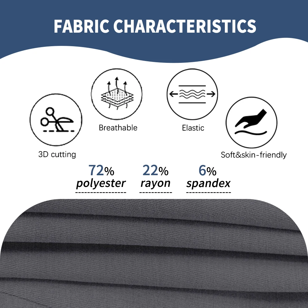 Pflege-Bekleidungsset, Anti-Falten-Arbeitskleidung, medizinisches OP-Kittel, Krankenhaus-Bekleidung, Oberteil, Hose, hochwertige Arzt- und Krankenschwester-Kleidung für Damen