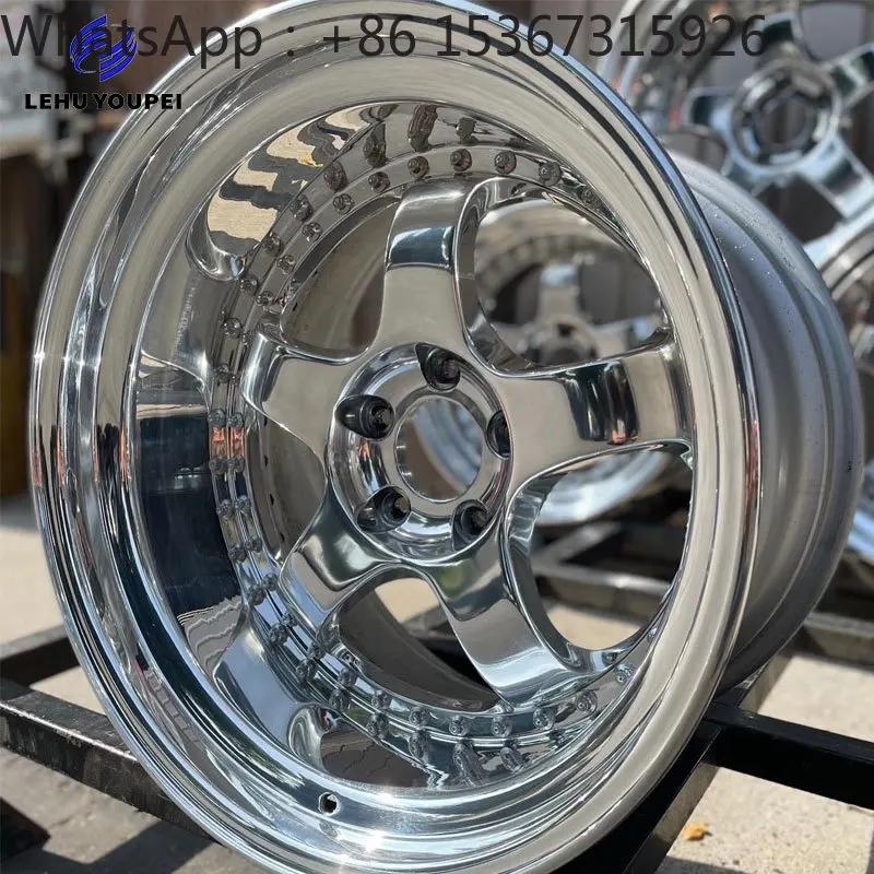 

18-20 Inch 5x114.3 5x120 PCD Silver Spoke Deep Dish Gold Rivet Inner Custom Alloy Wheel Rims Universal Passenger Car Wheels