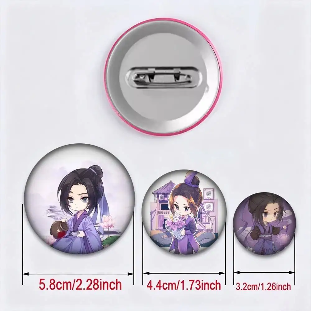 Anime Mo Dao Zu Shi Jiang Cheng 25mm 32mm 44mm 58mm 75mm Brooches Badges Pins for Accessories Gift