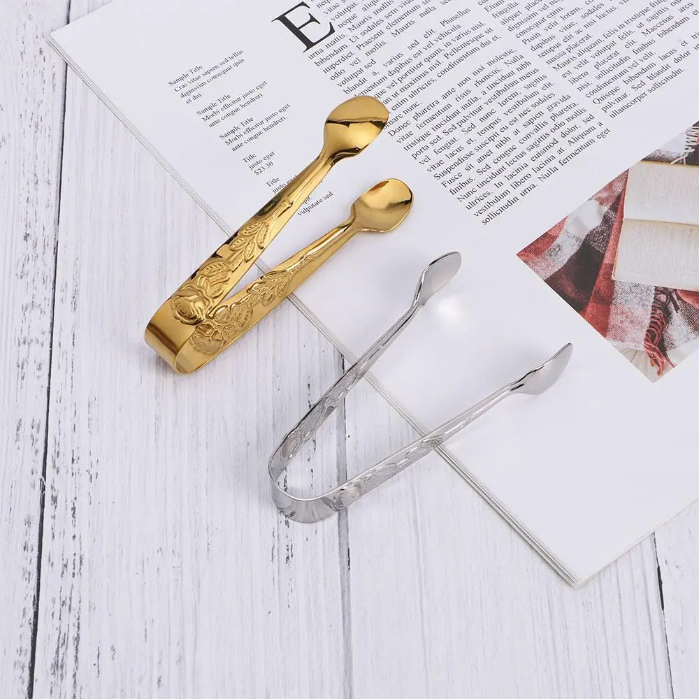 

Stainless Steel Kitchen Accessories Bar Tools Party Supplies Sugar Clip Ice Tongs Ice Cube Clamp Food Serving Tongs