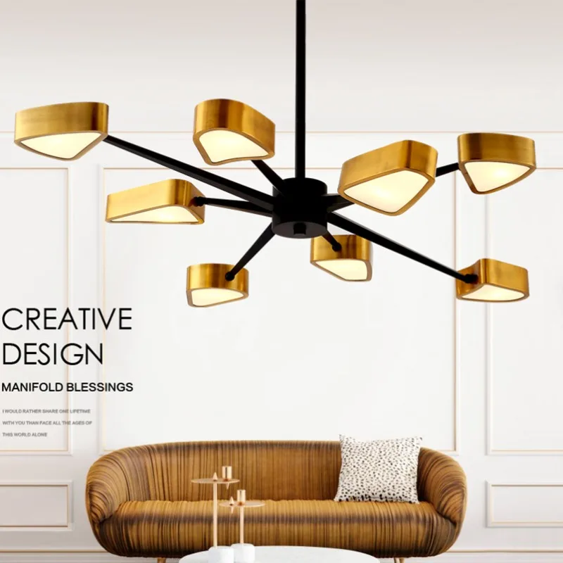 Modern minimalist light luxury creative model room, dining room, and bedroom lighting