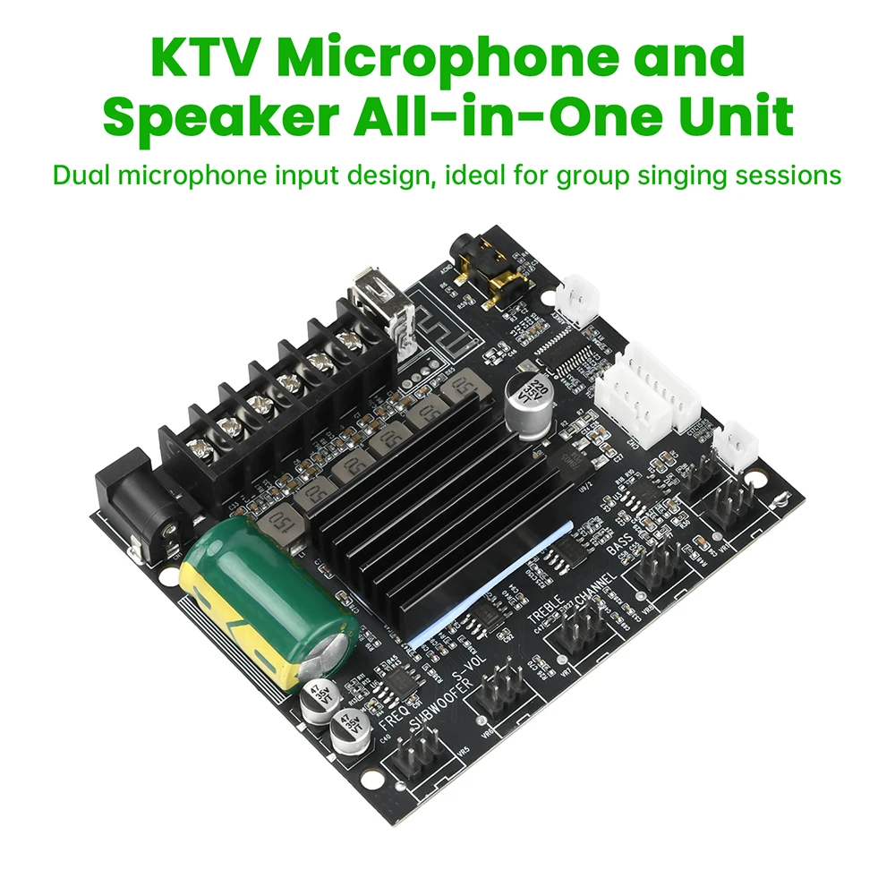 2.1 Channel Subwoofer Digital Power Amplifier Board ZK-MT21S 50W+50W+100W 12V 24V Audio Stereo Bluetooth-compatible Bass