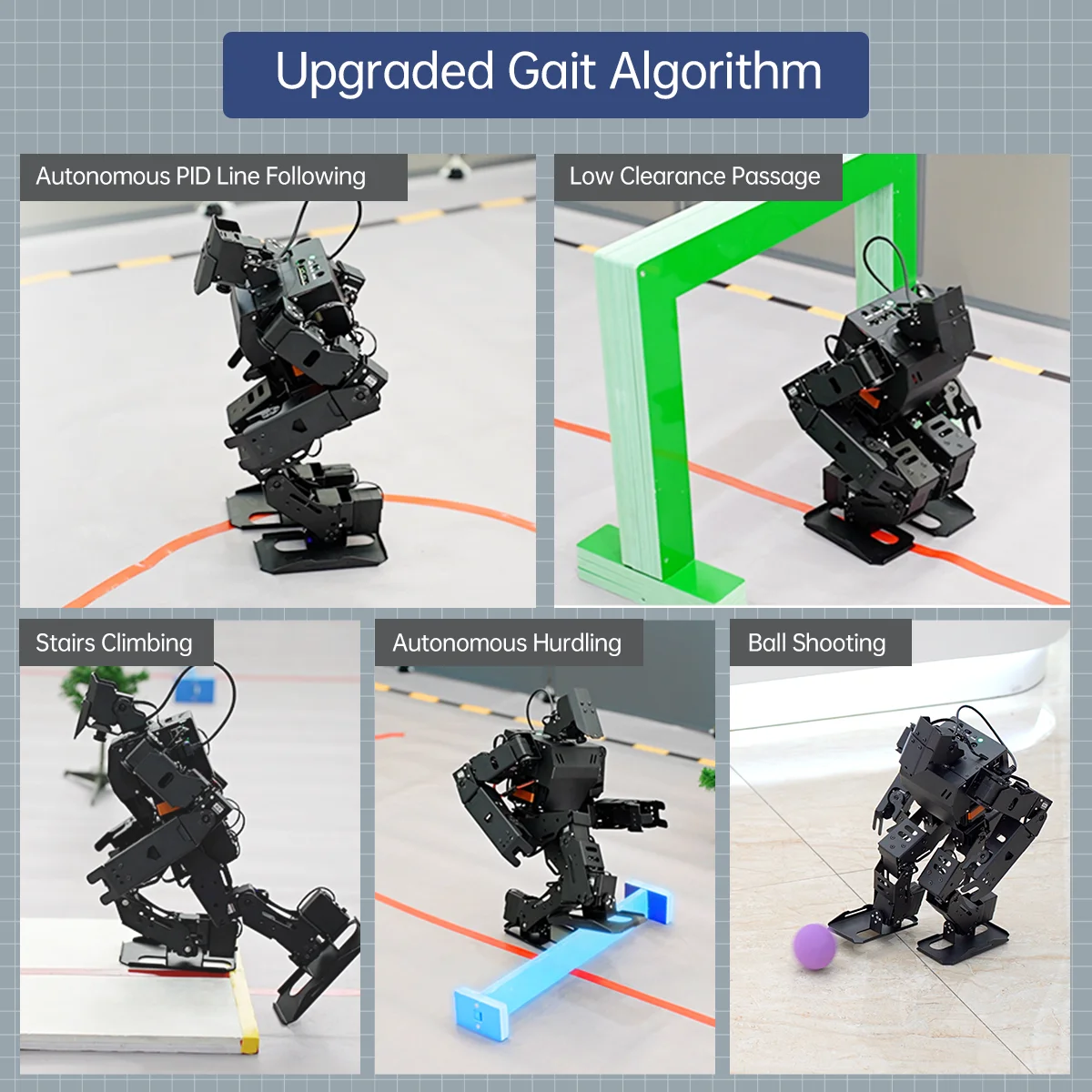 AiNex ROS Education AI Vision Robot humanoide alimentado por Raspberry Pi 4B Kit de enseñanza de aprendizaje de algoritmo cinemático inverso bípido