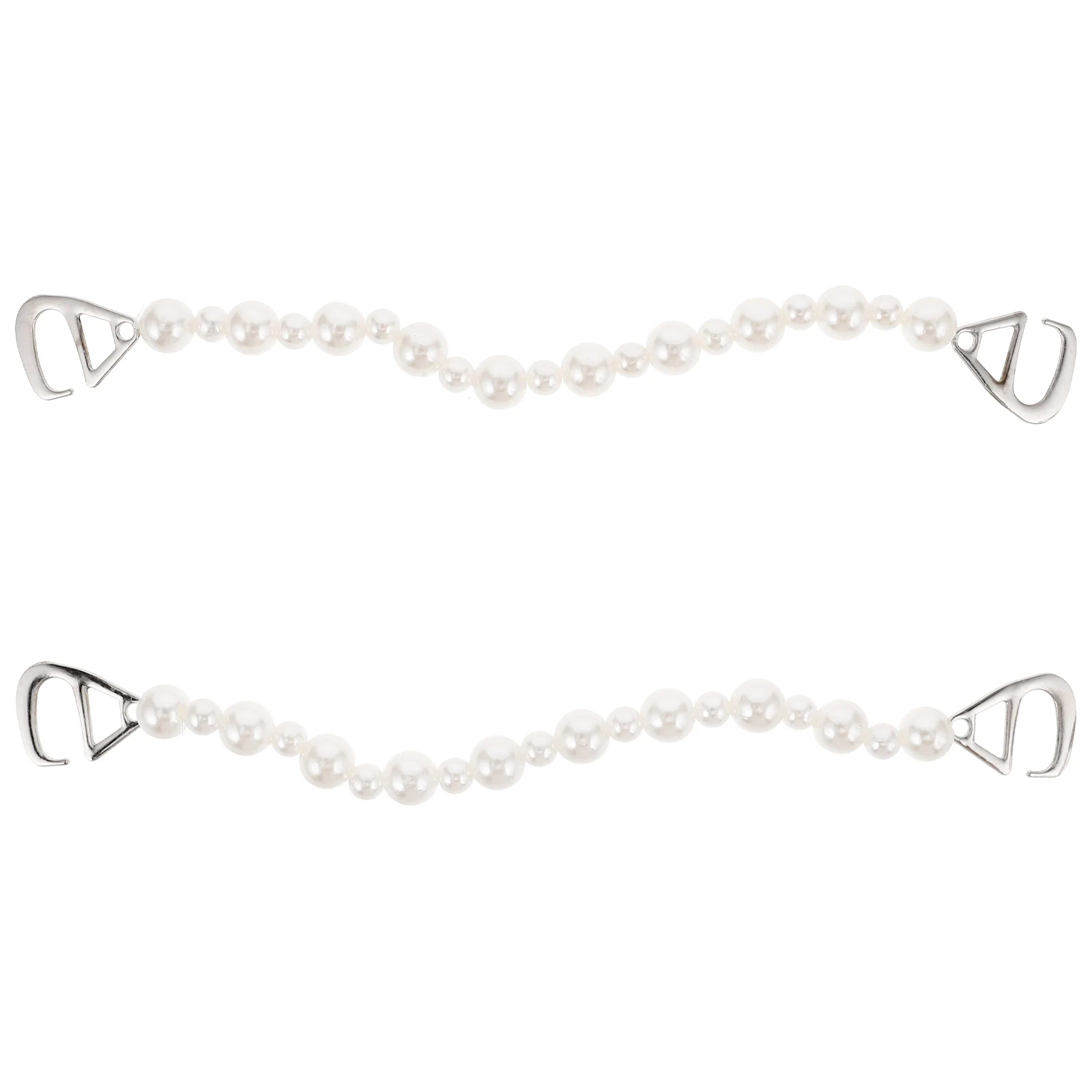 

2 Pcs Shoe Flower Accessories Faux Pearl Charms Decorative Chains Bag Casual Shoes Handbag Bling
