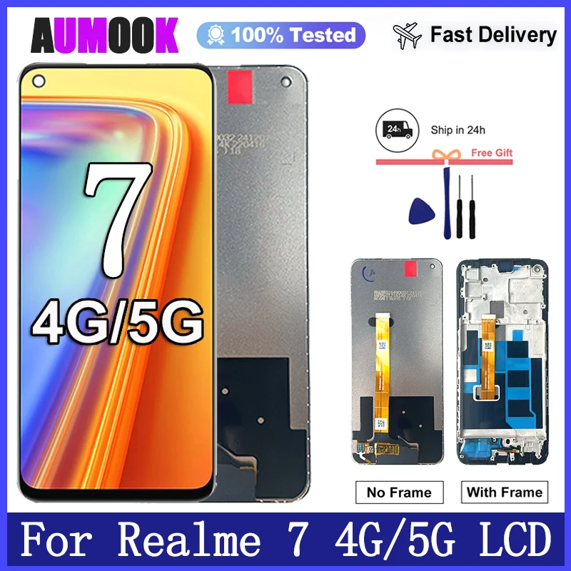 Nouvel écran pour Oppo Realme 7 4G/5G, écran tactile LCD, ensemble numériseur pour Realme 7 RMX2155 RMX2111, remplacement d'écran