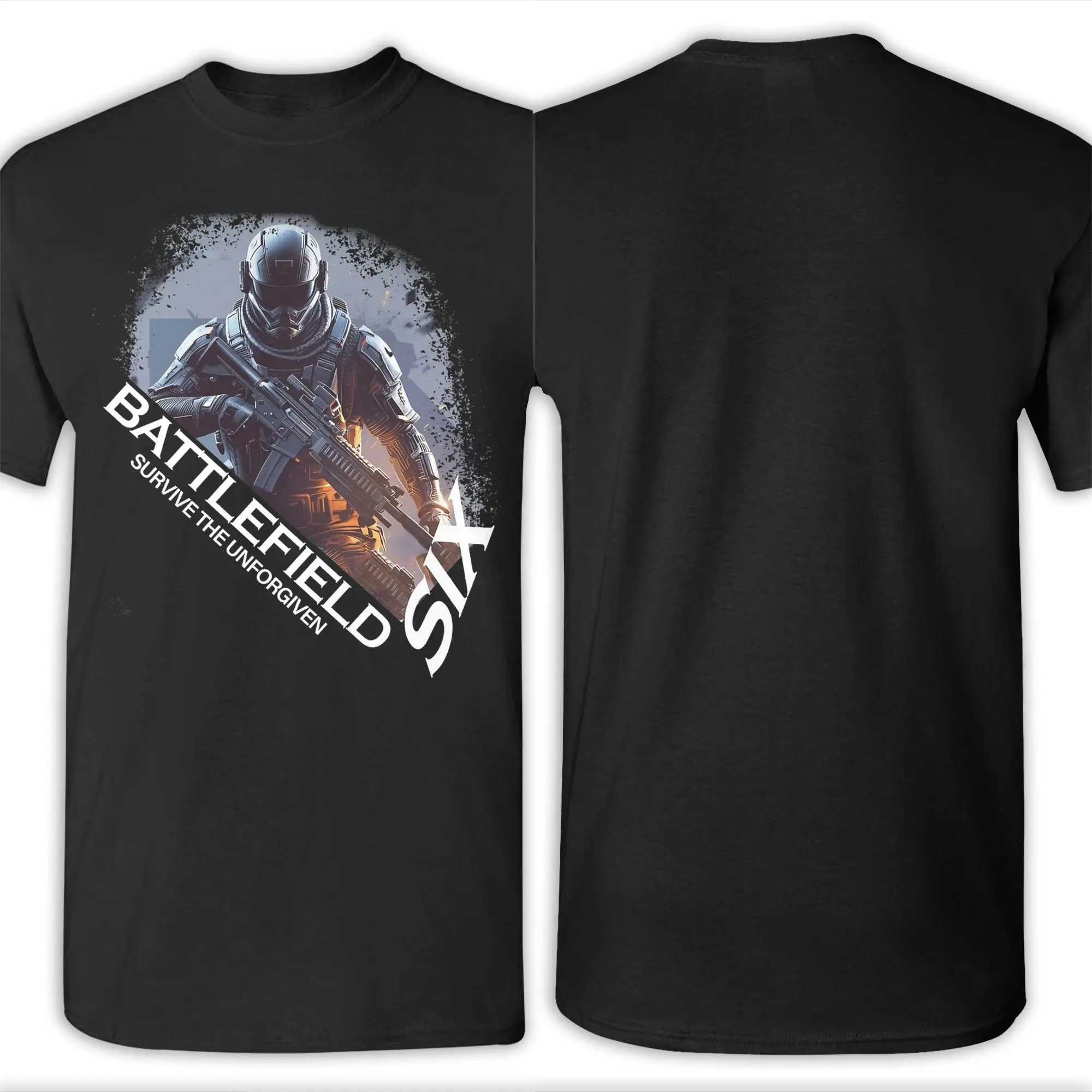 الرجال النساء ساحة المعركة 6 ألعاب مضحكة BF6 تي شيرت القطن الجرافيك الطباعة تي شيرت ملابس علوية #5
