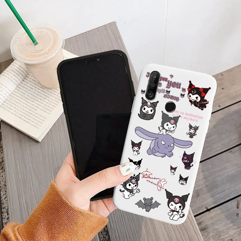 Handy hülle für für Huawei P30 Lite P30 Mädchen Anti-Drop niedlichen Cartoon Cinna moroll Kuromi Hallo Kitty Silikon Soft Back Print Cover