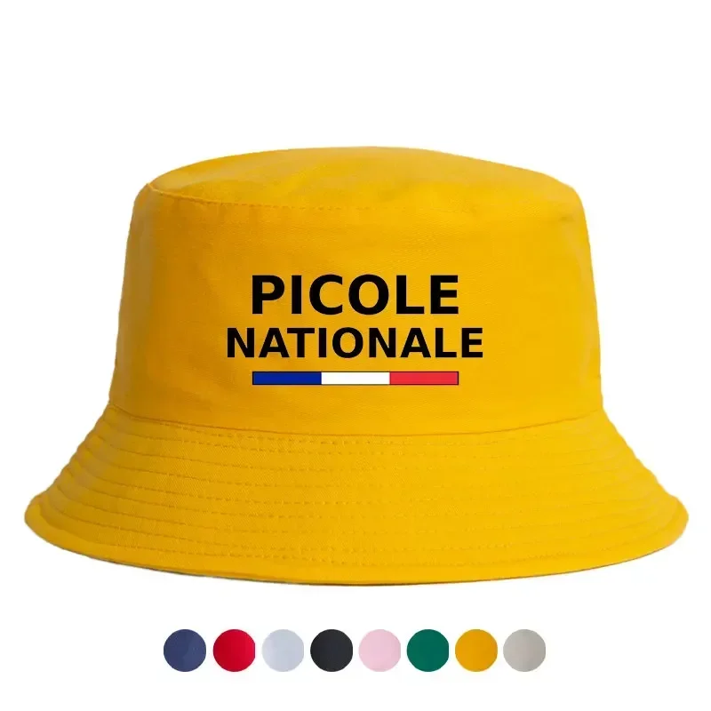 Summer Picole Nationale Bob Man Reversible Bucket Hat Women Cotton Fisherman Cap Unisex Outdoor Sport Sun Activities Panama