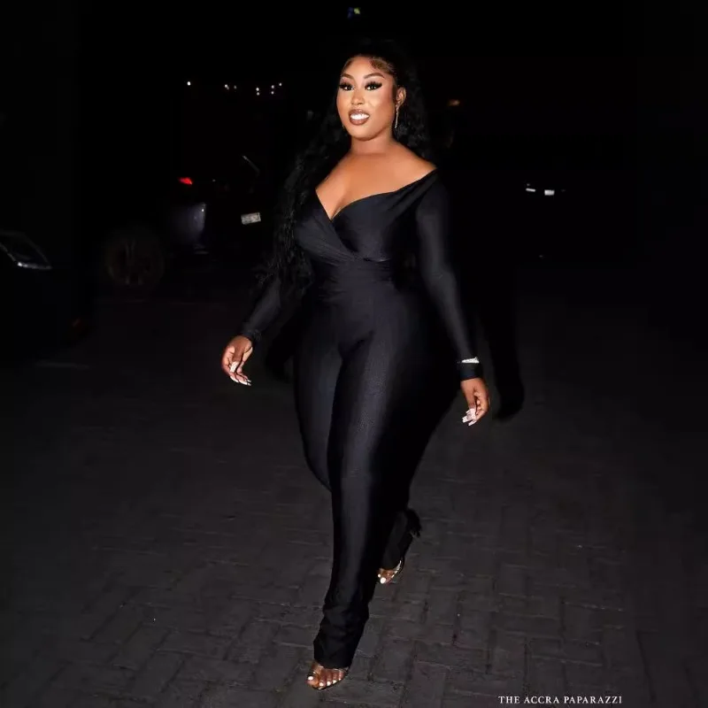 

2025 Осенние блестящие спортивные костюмы, повседневный тонкий комплект из 2 предметов, женские сексуальные футболки с v-образным вырезом и длинными рукавами, топы + брюки-карандаш, костюмы