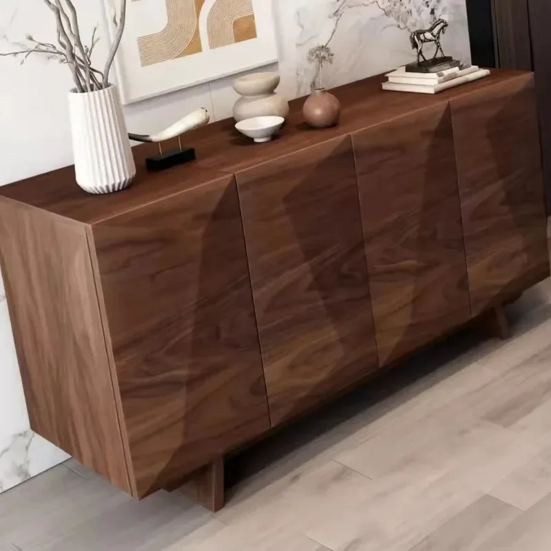 Medieval Style Multi-functional Entrance Cabinet Modern Simple Sideboard Living Room Partition Decor Storage Locker