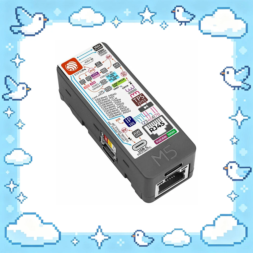 M5Stack Unit PoE with ESP32-P4 PoE Ethernet Embedded Controller Module for IoT Development