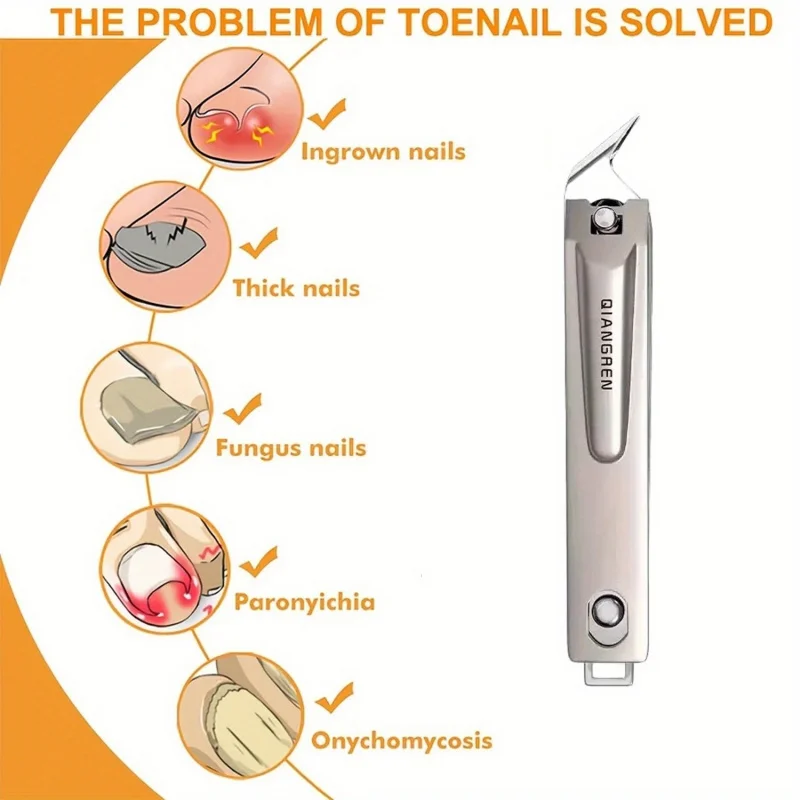 Professional Slanted Toenail Care Tool - Stainless Steel Dou