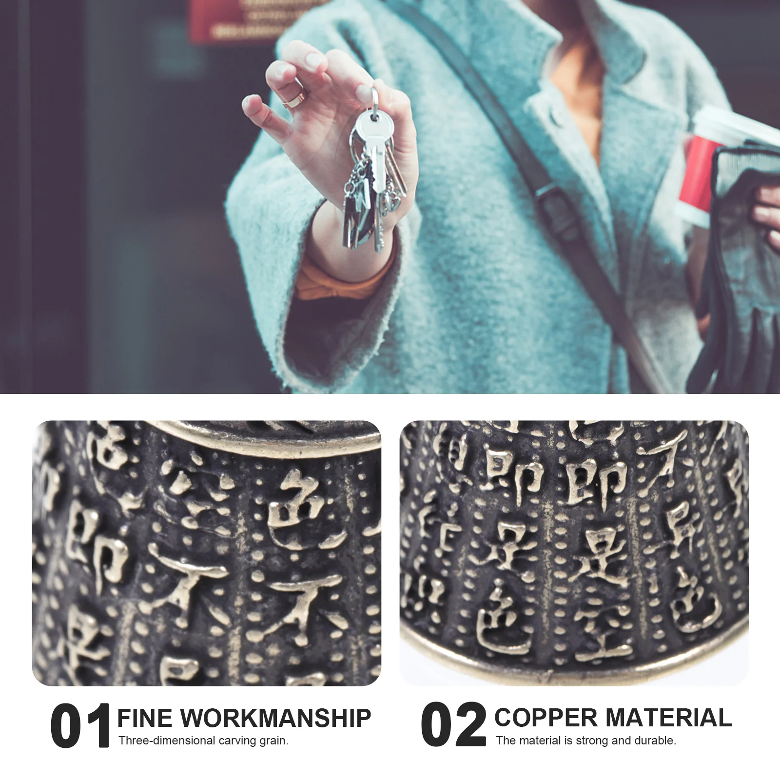 

3 шт., медная подвеска-колокольчик, шикарное украшение «сделай сам», подвесной орнамент, брелок для ключей, сумка, очаровательный медный колокольчик, декор