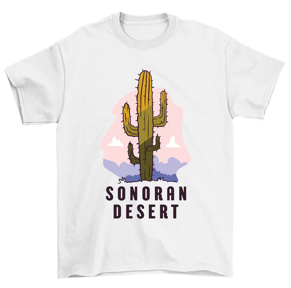 Sonoran Desert Cactus T-Shirt Men Women Unisex High Quality 100%Cotton Short Sleeve