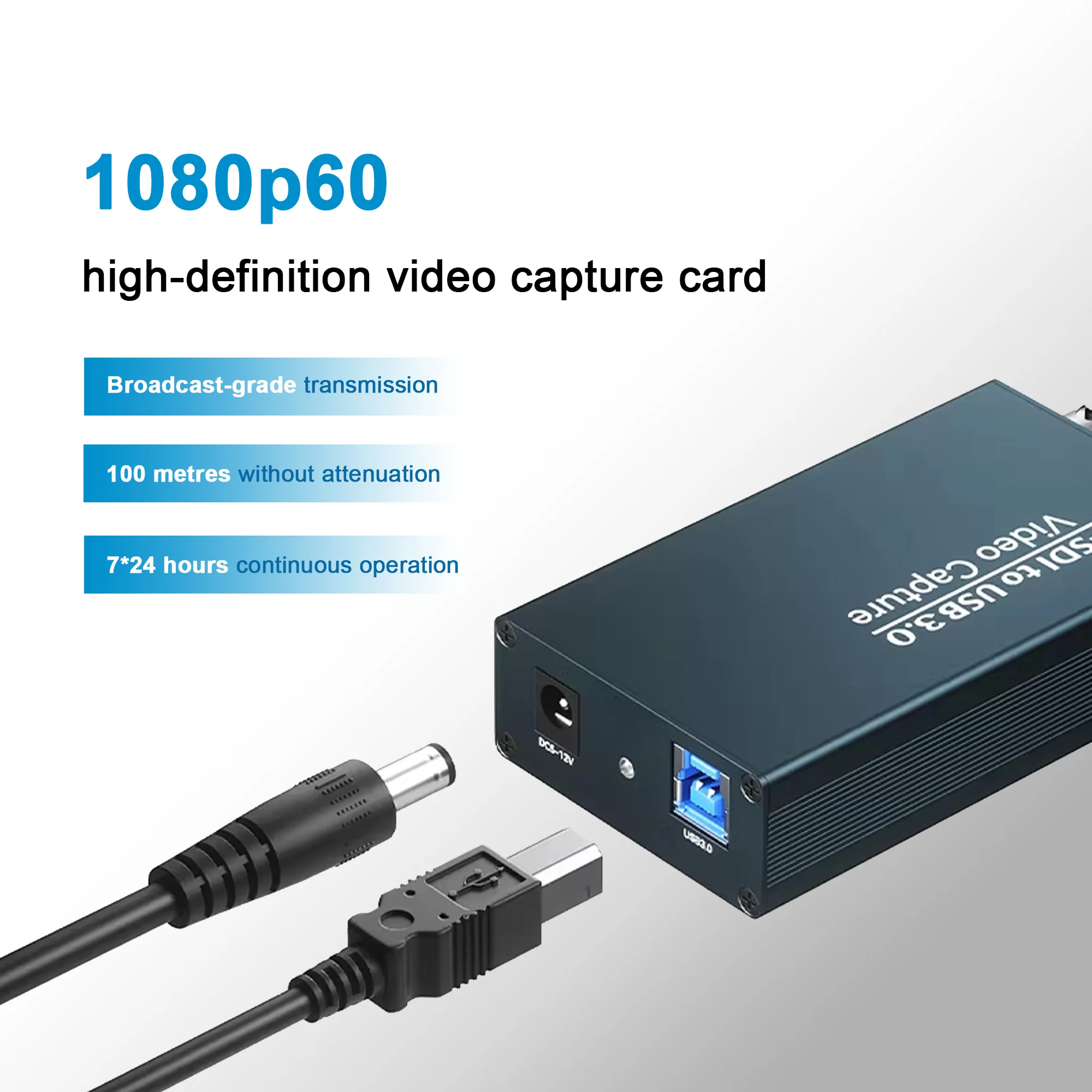 

Карта видеозахвата 3G-SDI в формате USB с функцией Loop-Through 1080p без потерь для записи в OBS на ПК