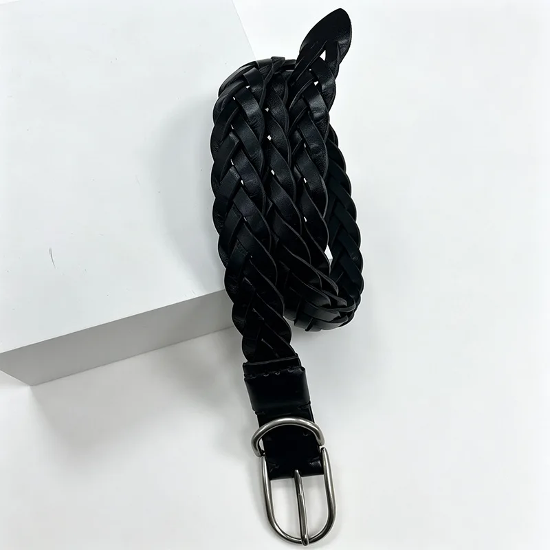 and-woven-top-grain-leather-pin-buckle-belt-natural-leather-texture-layout-curved-alloy-frame-solid-interlaced-braided-structure