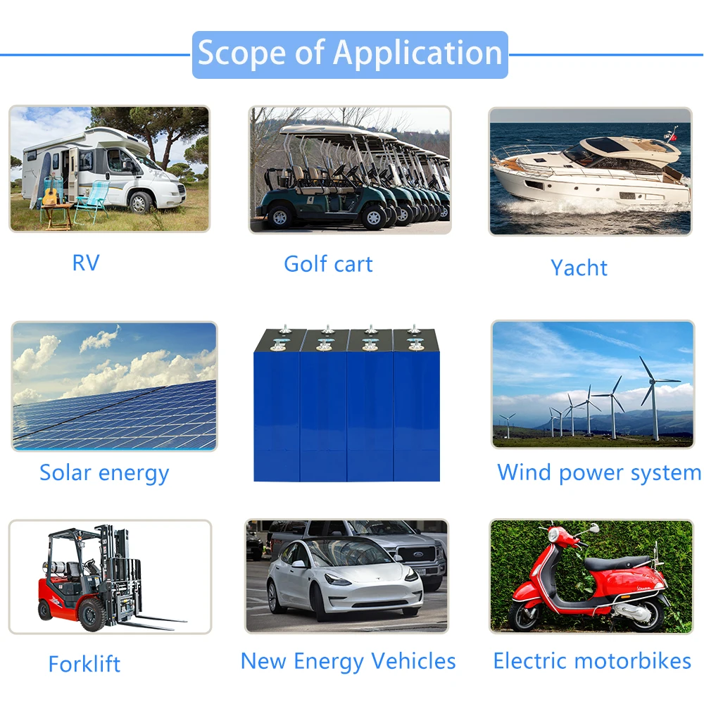 3.2V 340Ah Grade A Lifepo4 Battery Brand New 6000 Cycles DIY 12/24V 340AH Rechargeable Cell for RV EV Solar Storage