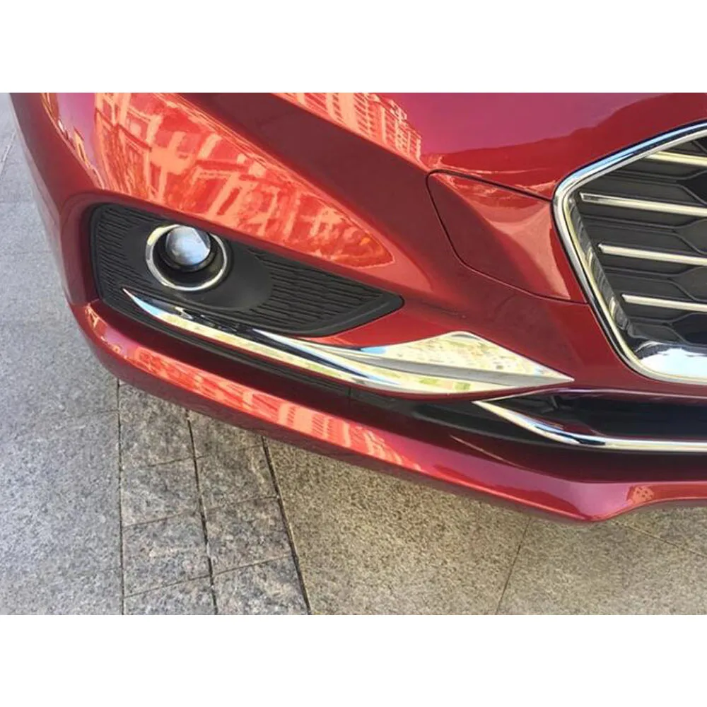 For Chevrolet Cruze Sedan 2017 2018 2019 2020 2021 Eyebrow Front Fog Light Trim Lamp Frame ABS Chrome Cover Sticker Frame
