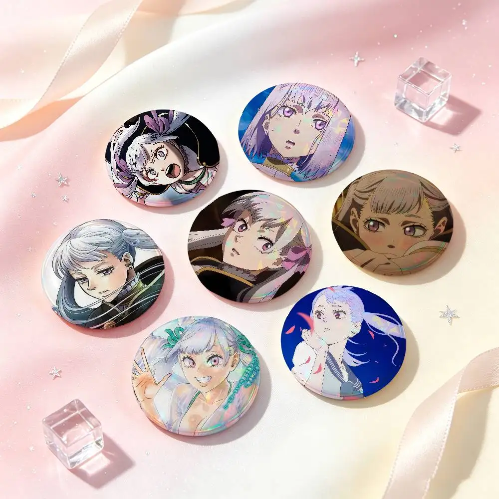 Noelle Silva Cartoon Figure Badges 25 32 44 58 75 Mm Round Cosplay Pin Bag Decor Fans Collect Friends Gifts Brooch Souvenir