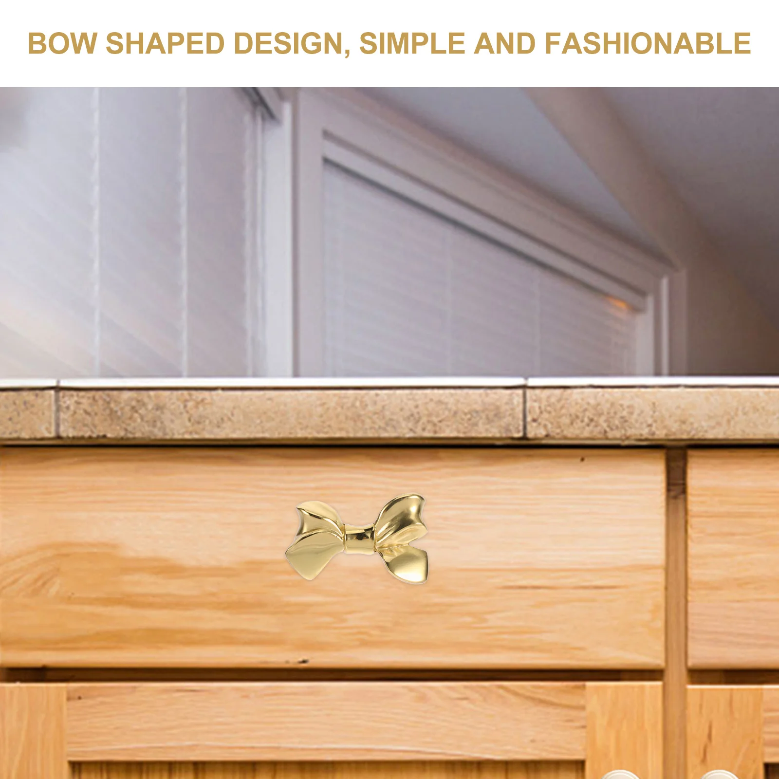

Cabinet Drawer Knob Brass Bowknot Pull Handle Closet Wardrobe Dresser Furniture Decorate Home Visual Enjoyment